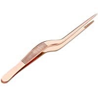 13.9cm - 5.47inch Professional Chef Plating Pinzas Pinzas Porción Presentación de Acero Inoxidable Offset Herramienta de…